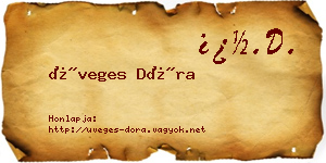 Üveges Dóra névjegykártya
